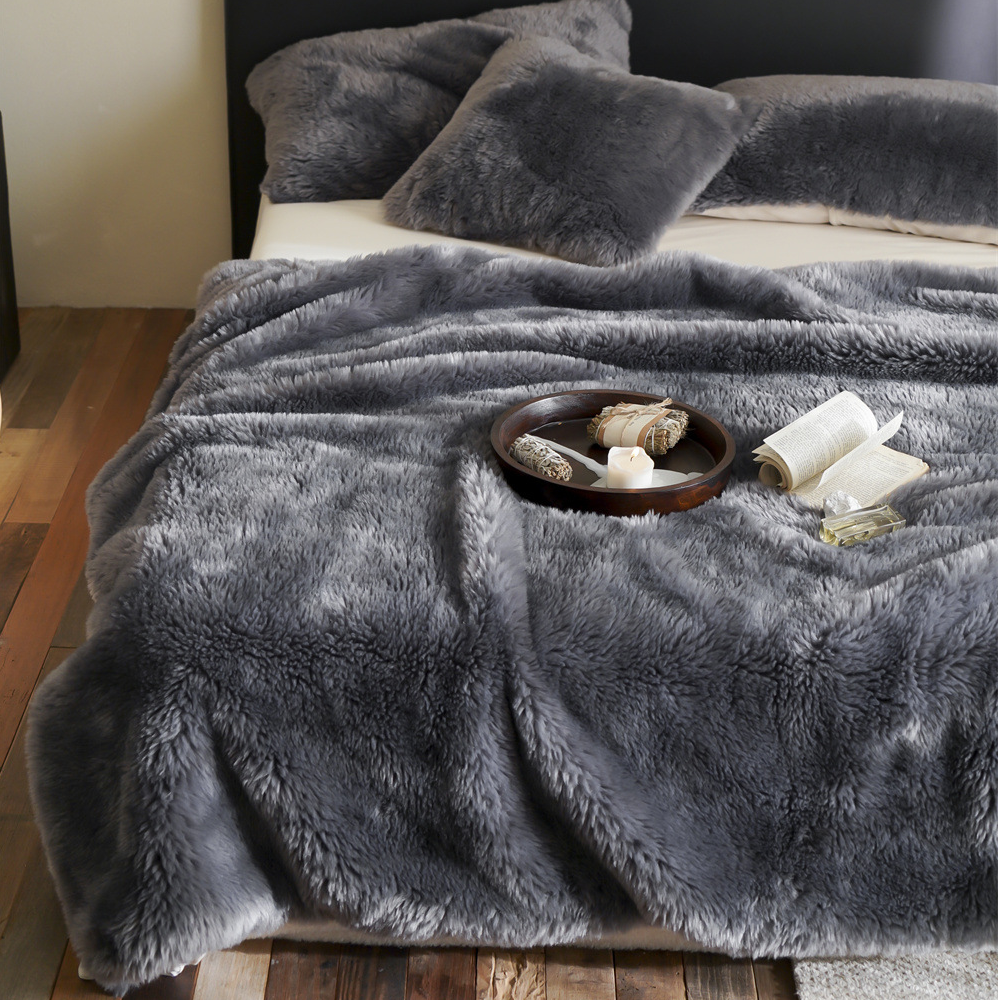 Couverture polaire double face unie