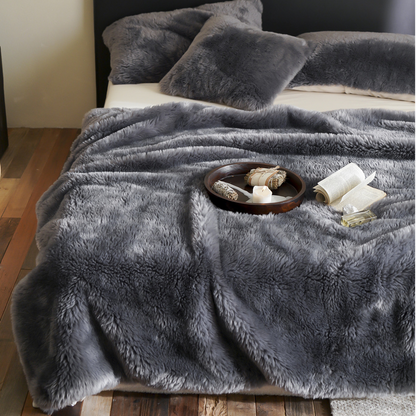 Couverture polaire double face unie