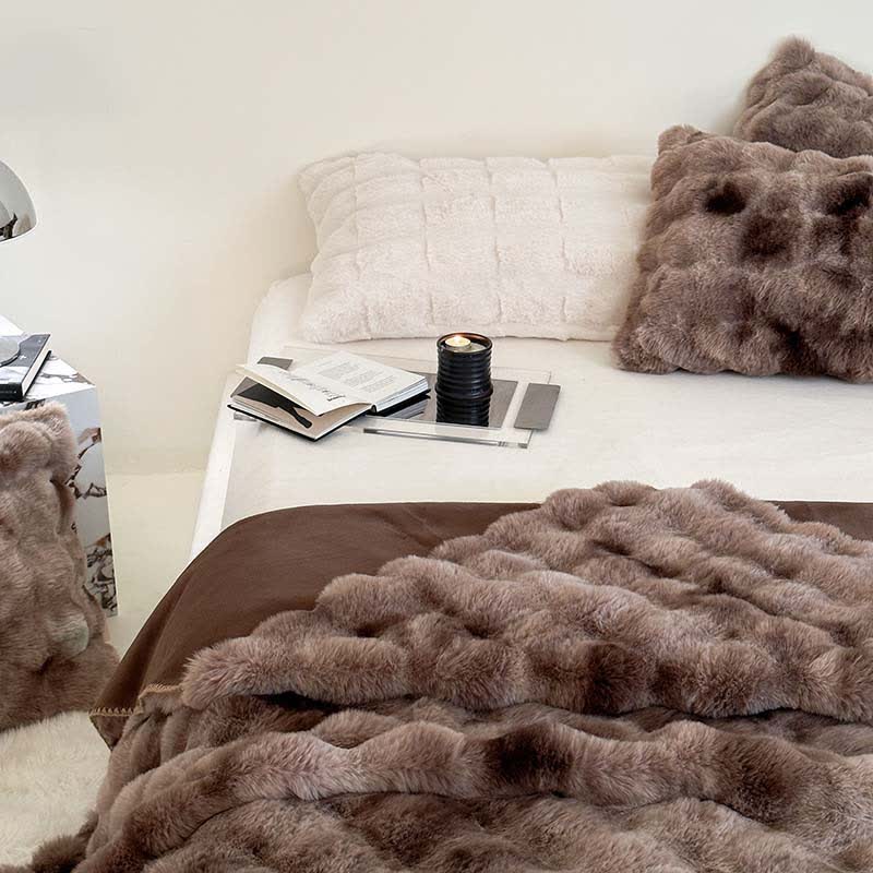Couverture luxueuse et douce avec dégradé de couleurs