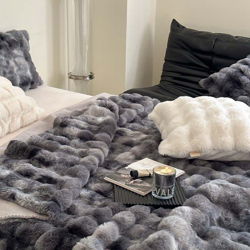 Couverture luxueuse et douce avec dégradé de couleurs