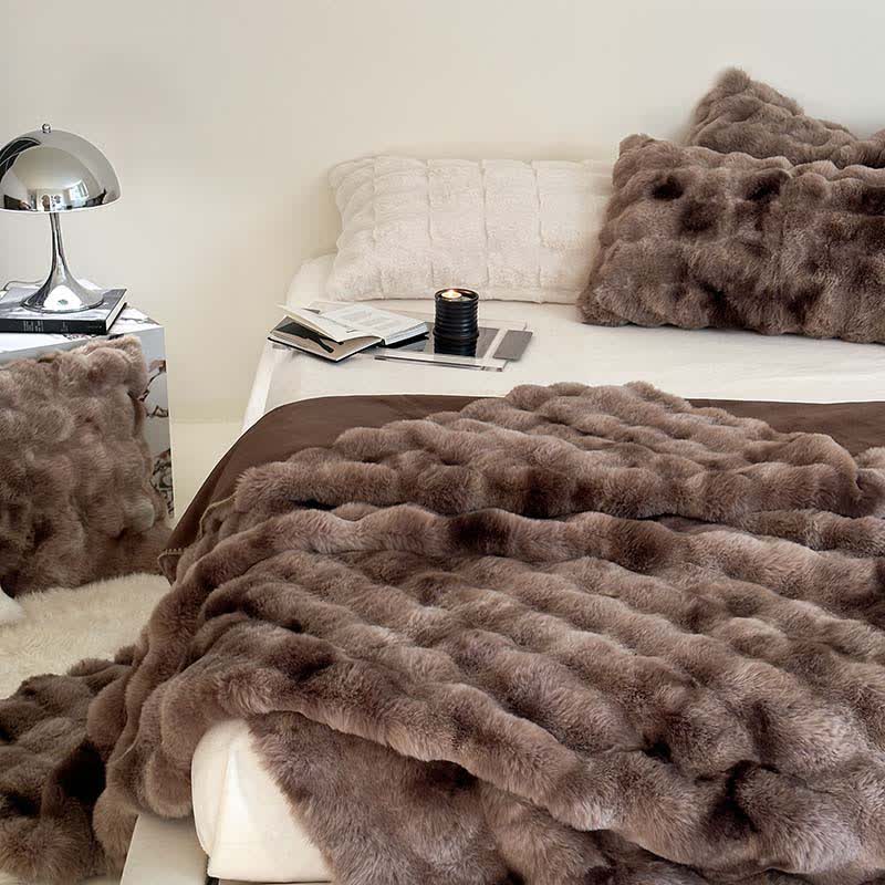 Couverture luxueuse et douce avec dégradé de couleurs