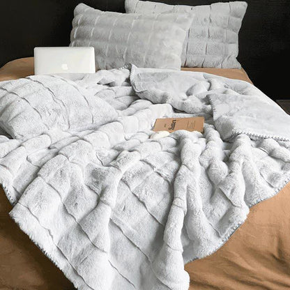 Couverture polaire simple, unie et douce