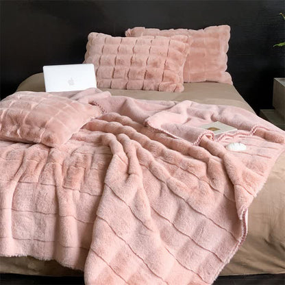 Couverture polaire simple, unie et douce
