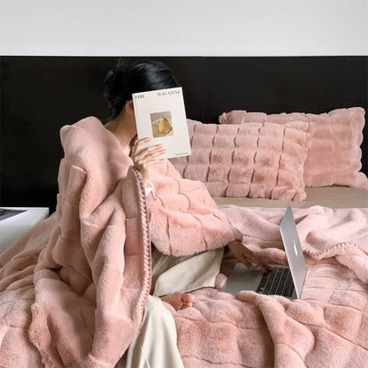Couverture polaire simple, unie et douce