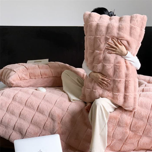 Couverture polaire simple, unie et douce