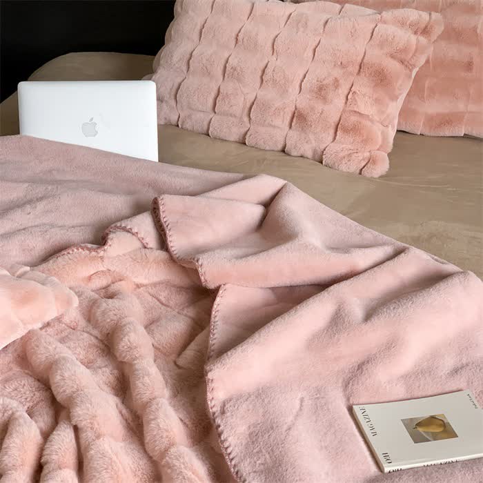 Couverture polaire simple, unie et douce