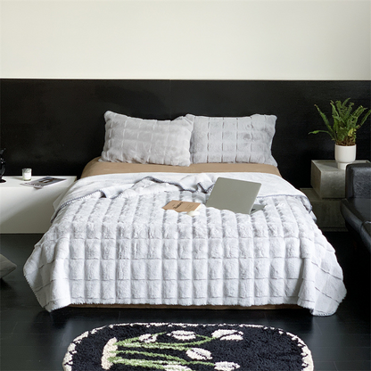 Couverture polaire simple, unie et douce