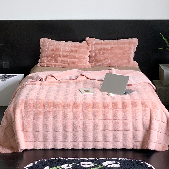 Couverture polaire simple, unie et douce