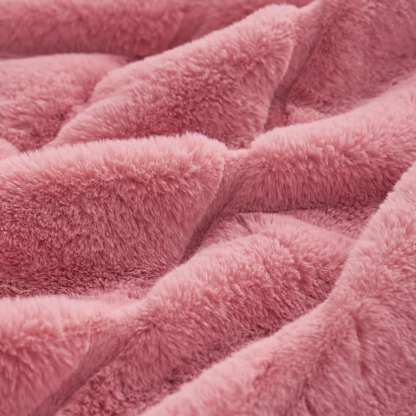 Couverture en peluche unie et rayée