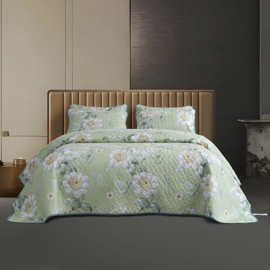 Ensemble de housse de couette matelassée florale Refresh (3 pièces)