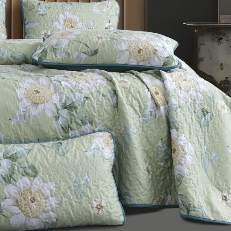Ensemble de housse de couette matelassée florale Refresh (3 pièces)