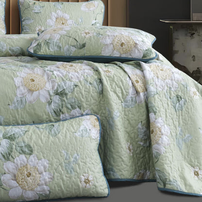 Ensemble de housse de couette matelassée florale Refresh (3 pièces)