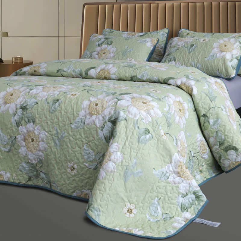 Ensemble de housse de couette matelassée florale Refresh (3 pièces)