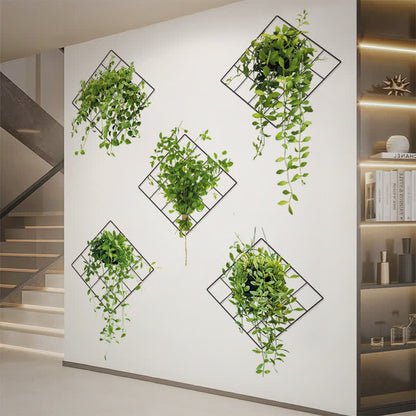 Stickers muraux 3D avec motifs botaniques dans un pot