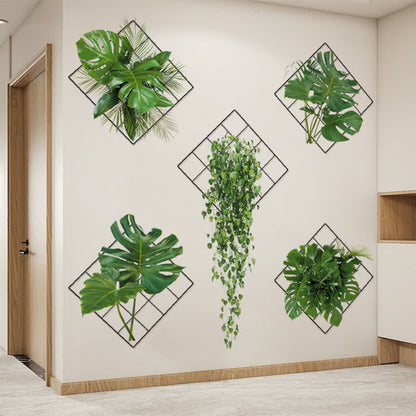 Stickers muraux 3D avec motifs botaniques dans un pot