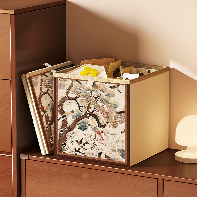 Organiseur cube pliable en tissu Oxford vintage