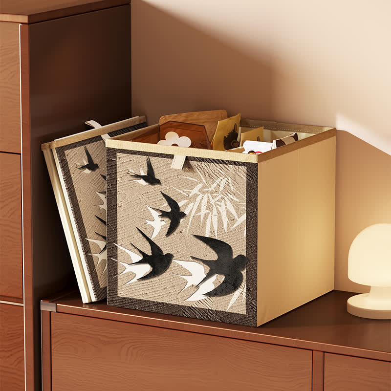Organiseur cube pliable en tissu Oxford vintage