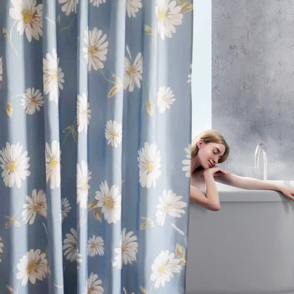 Rideau de douche décoratif imperméable à motif floral