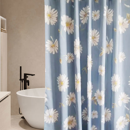 Rideau de douche décoratif imperméable à motif floral