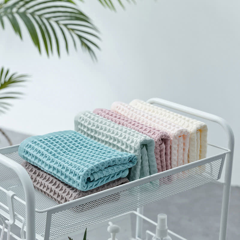 Serviettes en coton gaufré unies Ownkoti (lot de 6)