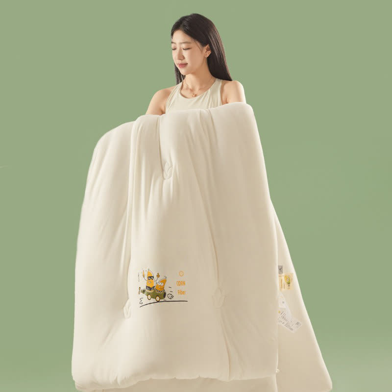 Couette douce et respirante en coton uni