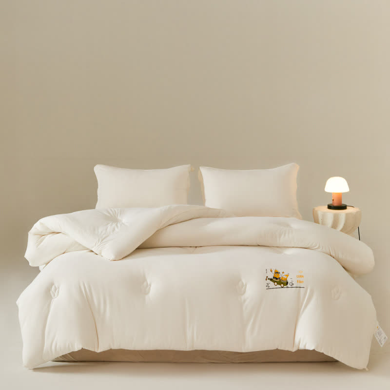 Couette douce et respirante en coton uni