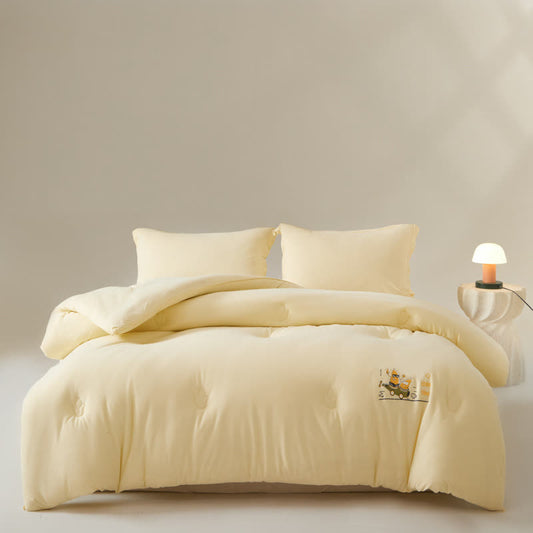 Couette douce et respirante en coton uni