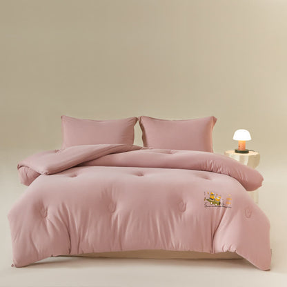 Couette douce et respirante en coton uni