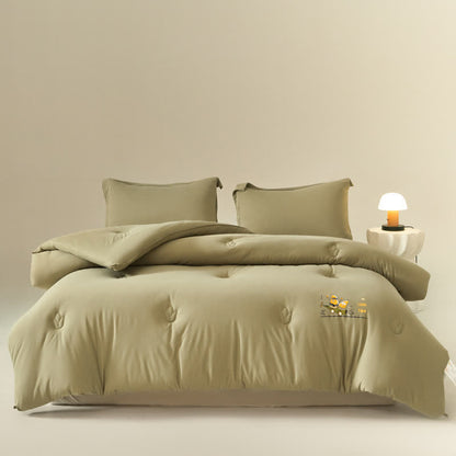 Couette douce et respirante en coton uni