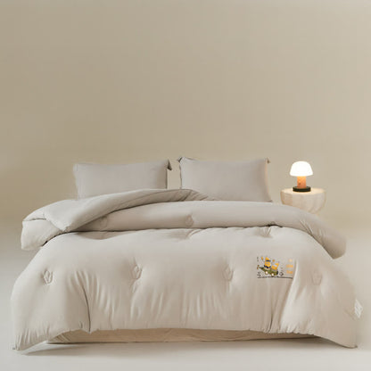 Couette douce et respirante en coton uni