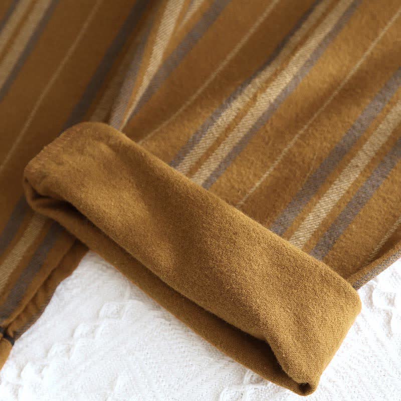 Ensemble pyjama rayé en coton brossé - image 6