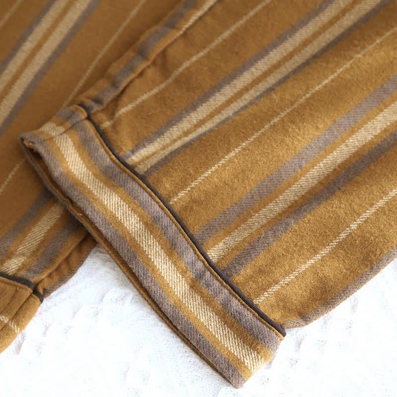 Ensemble pyjama rayé en coton brossé - image 5