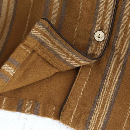 Ensemble pyjama rayé en coton brossé - image 4