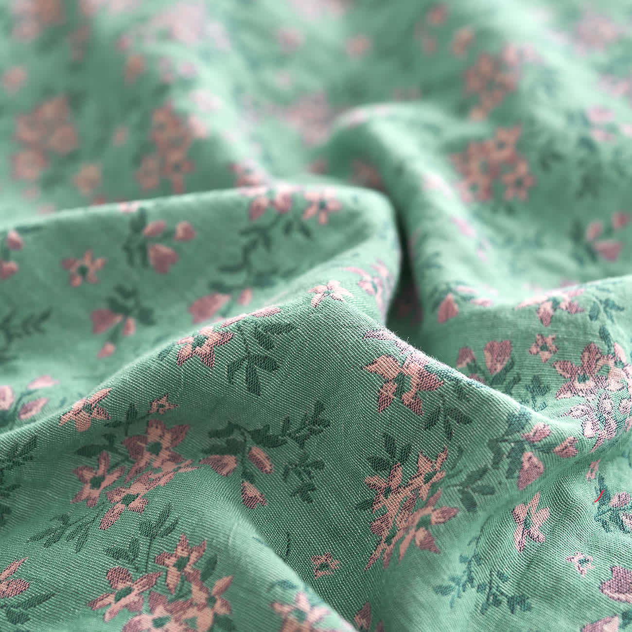 Parure de lit en gaze de coton à boutons floraux Refresh (4 pièces)