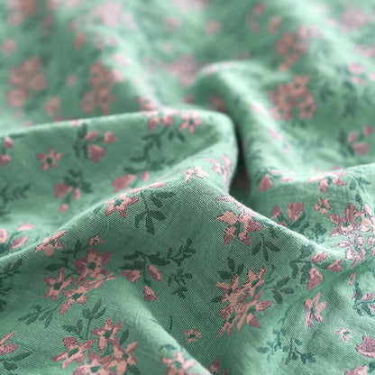 Parure de lit en gaze de coton à boutons floraux Refresh (4 pièces)
