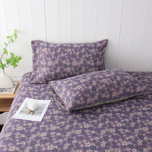 Taies d'oreiller en gaze de coton doux jacquard à motif floral (2 pièces)