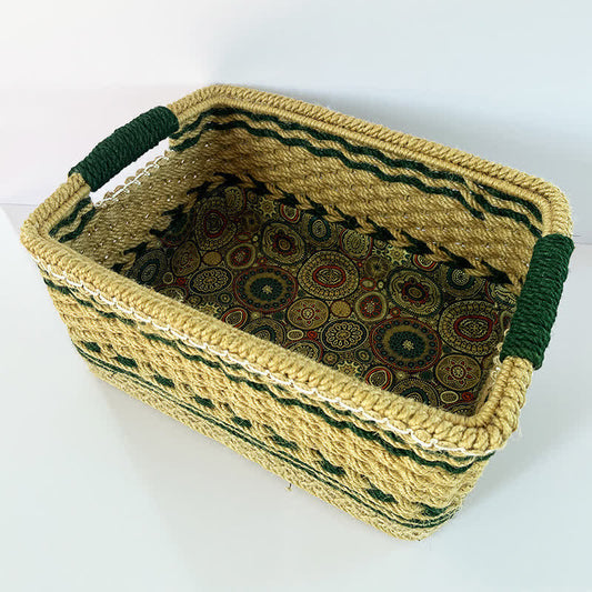 Panier de rangement fait main de style campagnard