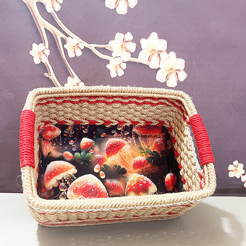 Panier de rangement fait main de style campagnard