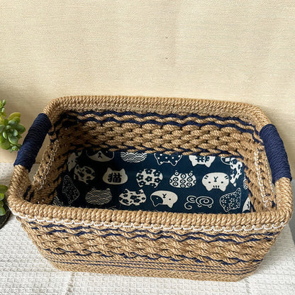 Panier de rangement fait main de style campagnard
