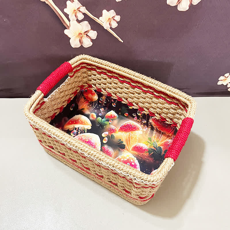 Panier de rangement fait main de style campagnard