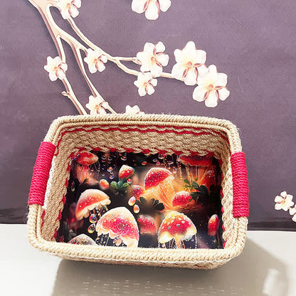Panier de rangement fait main de style campagnard