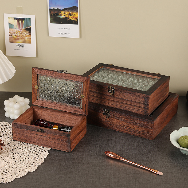 Coffret à bijoux en bois pour la table