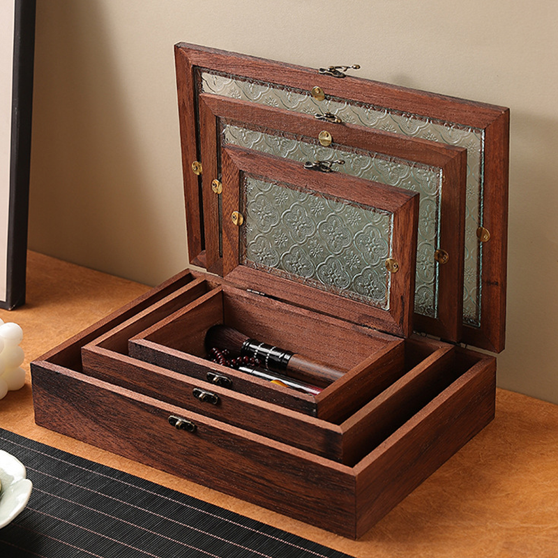 Coffret à bijoux en bois pour la table