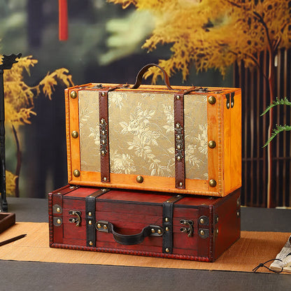 Boîte de rangement fonctionnelle en bois vintage