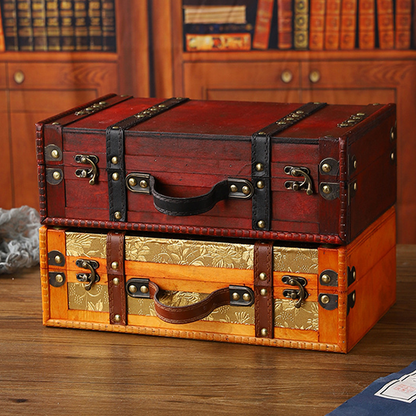 Boîte de rangement fonctionnelle en bois vintage