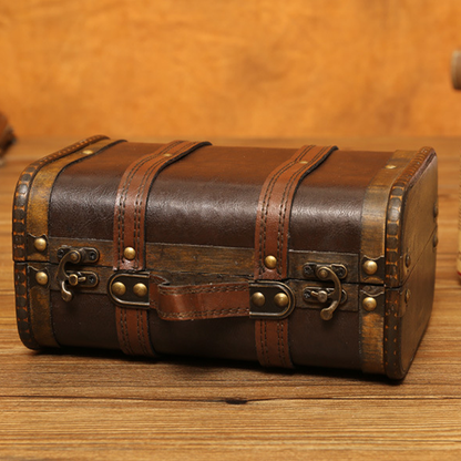 Boîte de rangement en bois de style vintage