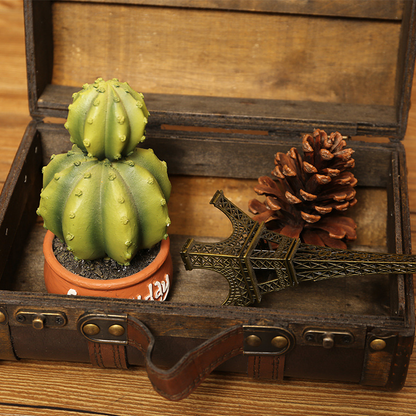 Boîte de rangement en bois de style vintage