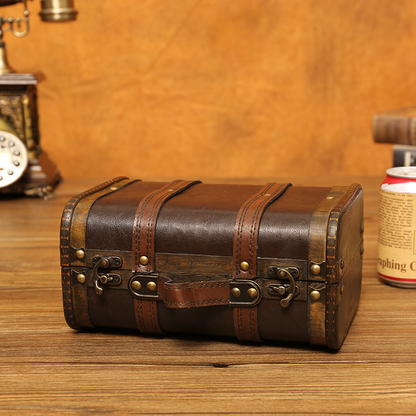 Boîte de rangement en bois de style vintage