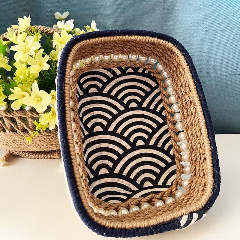 Panier de rangement fonctionnel fait main de style campagnard