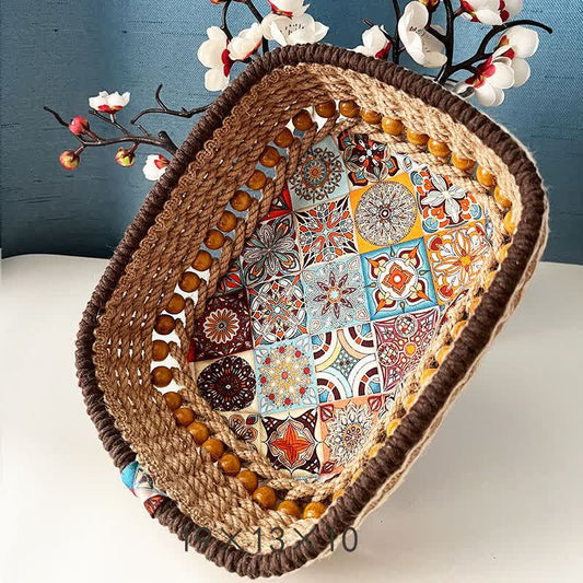Panier de rangement fonctionnel fait main de style campagnard